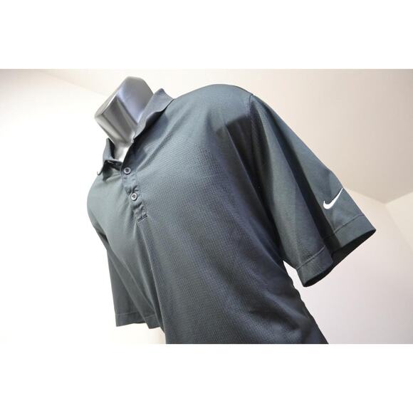 Nike Golf Polo Dri Fit Tour Performance Black Athletic Stretch Mens Sz XL - Picture 1 of 8